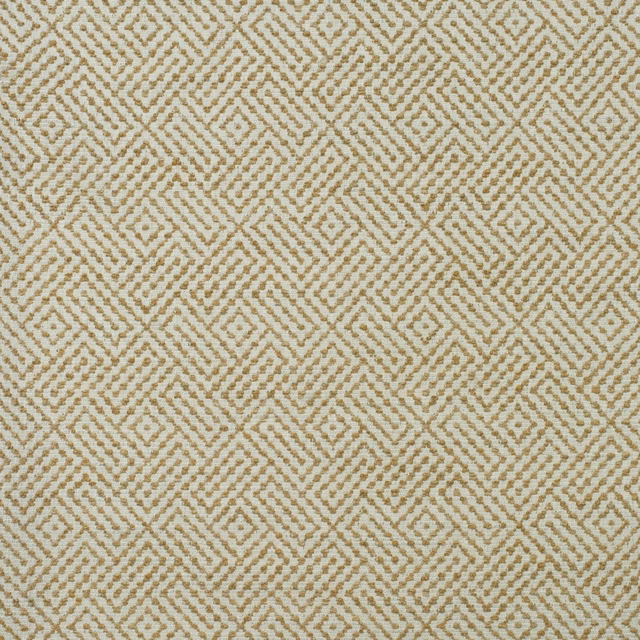 Warm beige boucle weave with bronze herringbone diamonds in close view