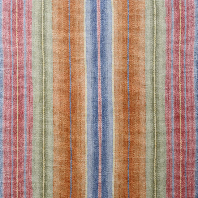 Close-up of Elbrus Multi with rose, moss, ochre and blue vertical stripes