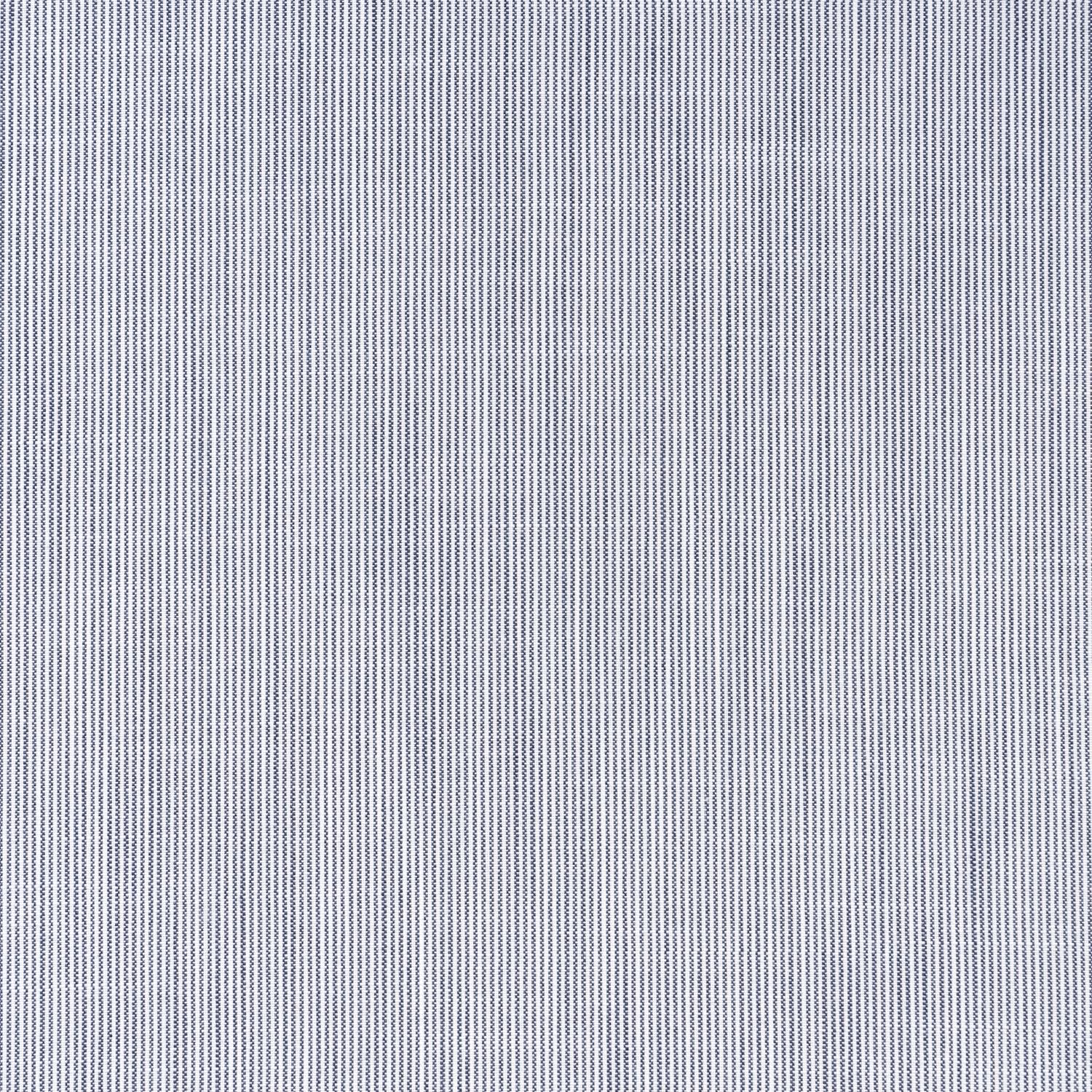 Close-up of cool navy and pale grey fine vertical stripe outdoor fabric