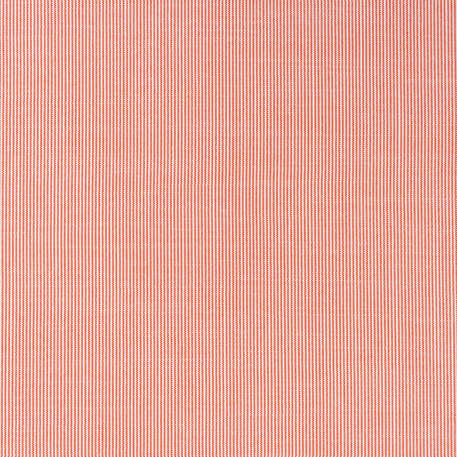 Fine coral-red and cream vertical stripes in a tightly woven outdoor textile