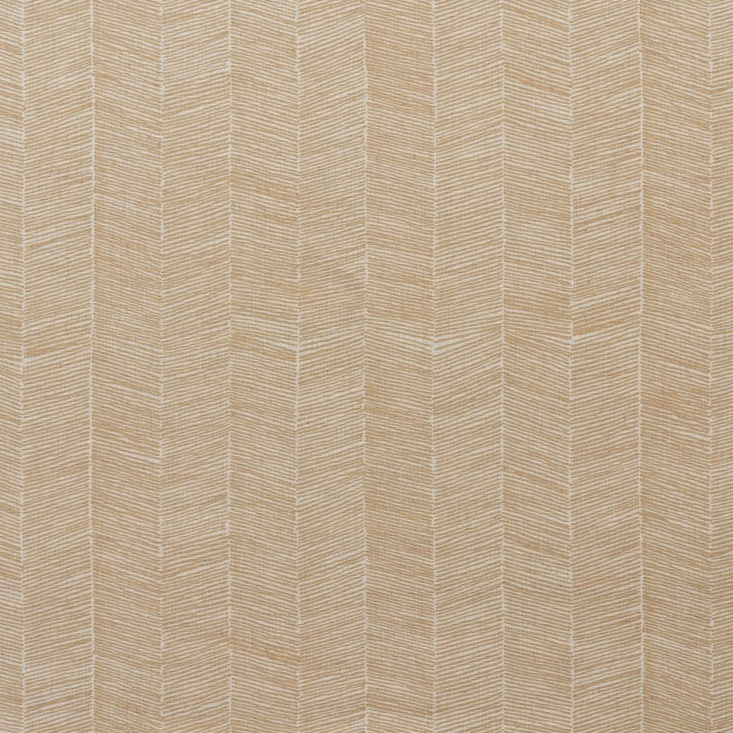 Warm almond beige fabric with fine vertical chevron columns and woven texture