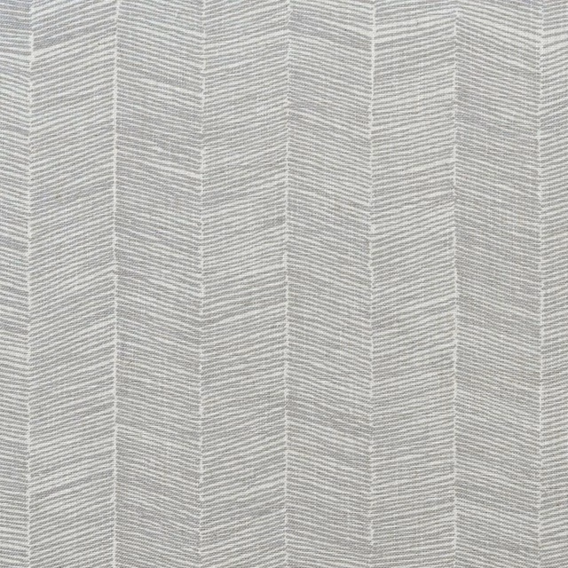 Pale storm-grey fabric with fine vertical chevron columns and quiet woven texture