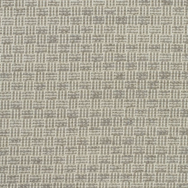 Close-up of muted mushroom taupe fabric with a softly mottled geometric woven grid