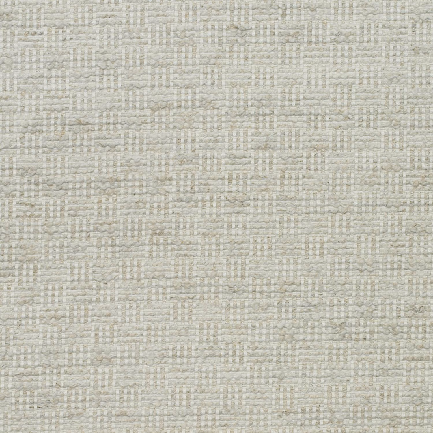Pale greige Flint Stone fabric with softly checked woven texture and fine ivory threads