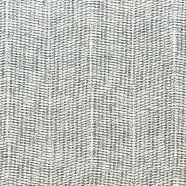 Pale sky-blue and grey woven chevron fabric with softly irregular texture