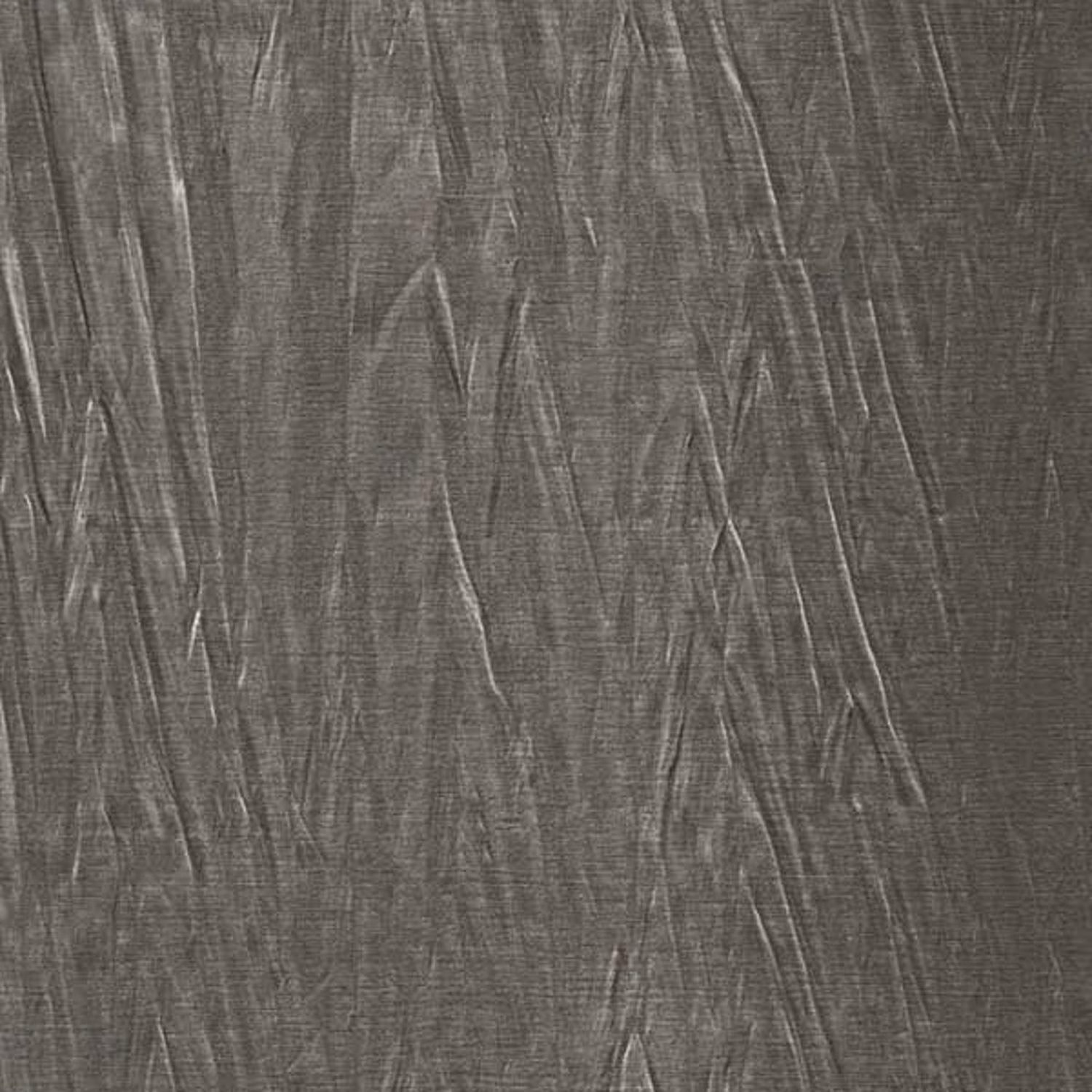 Charcoal grey fabric with fine horizontal weave and long irregular crinkled streaks