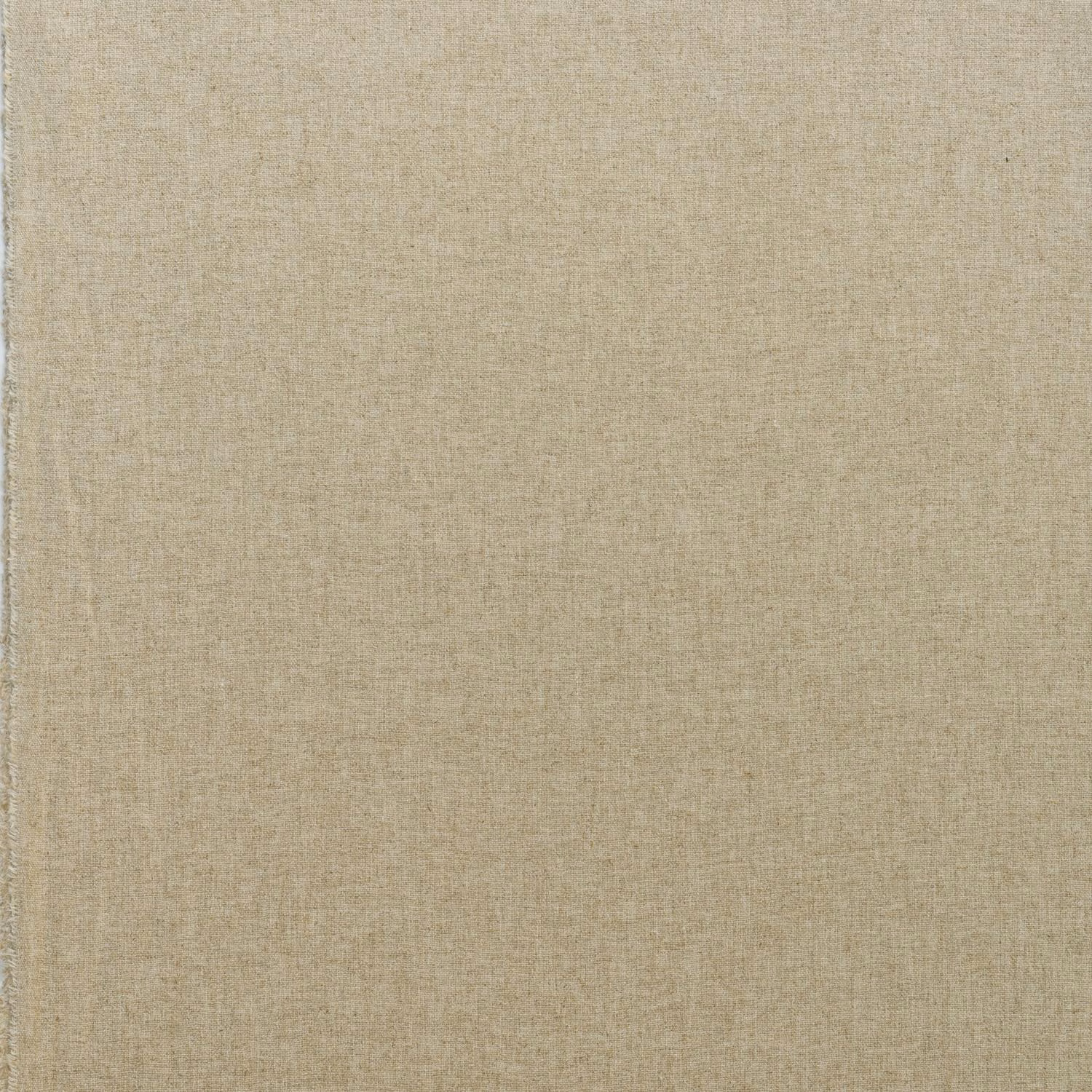 Warm natural beige plain weave with subtle taupe flecking and matte texture