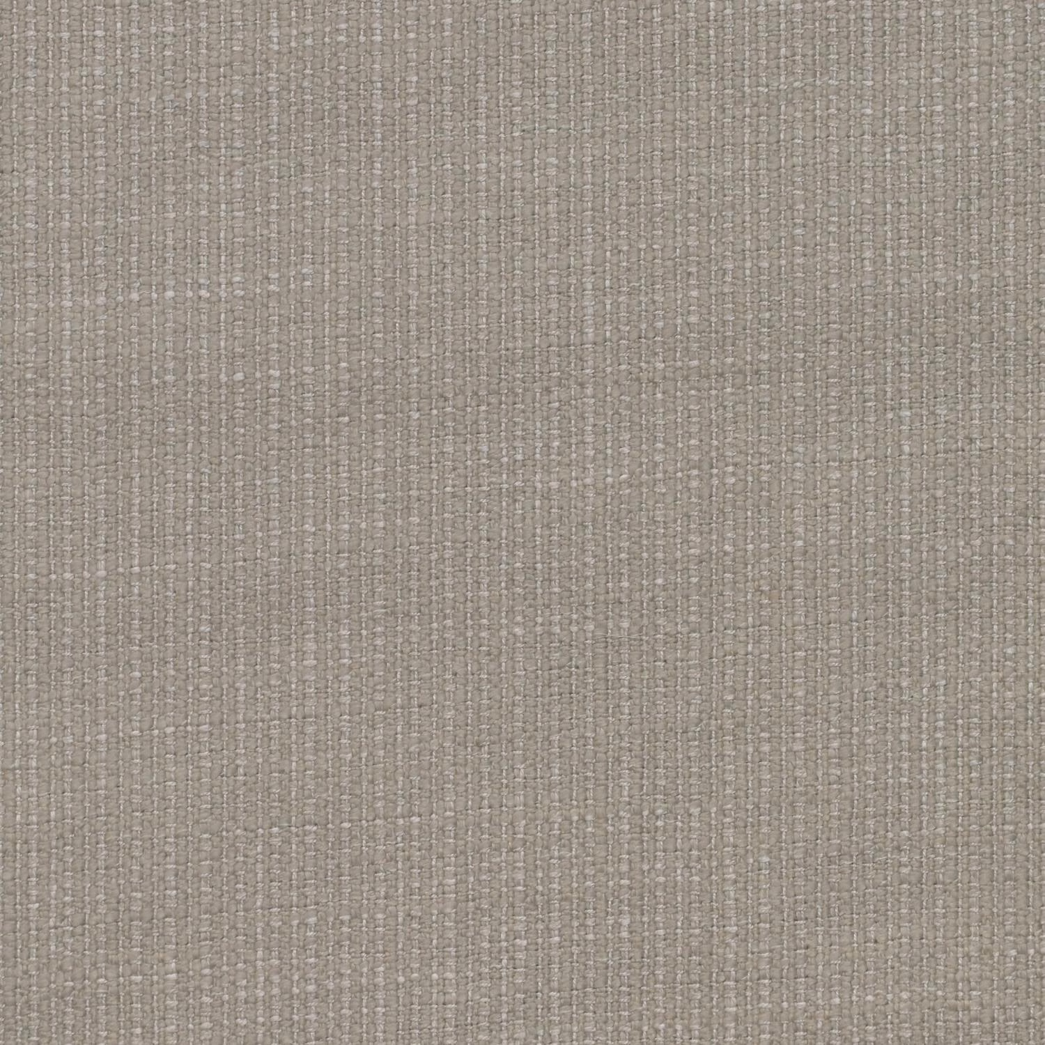 Close-up of taupe-grey Hazel Stone fabric with fine vertical ribs and subtle woven flecks