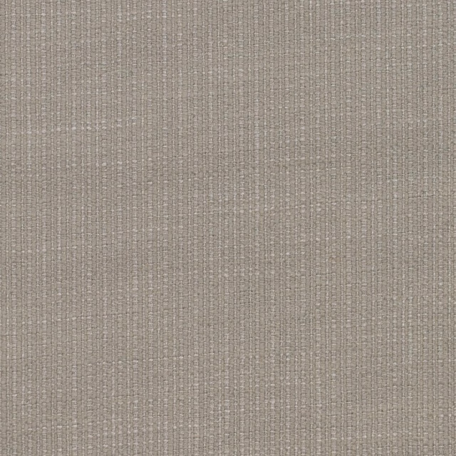 Close-up of taupe-grey Hazel Stone fabric with fine vertical ribs and subtle woven flecks