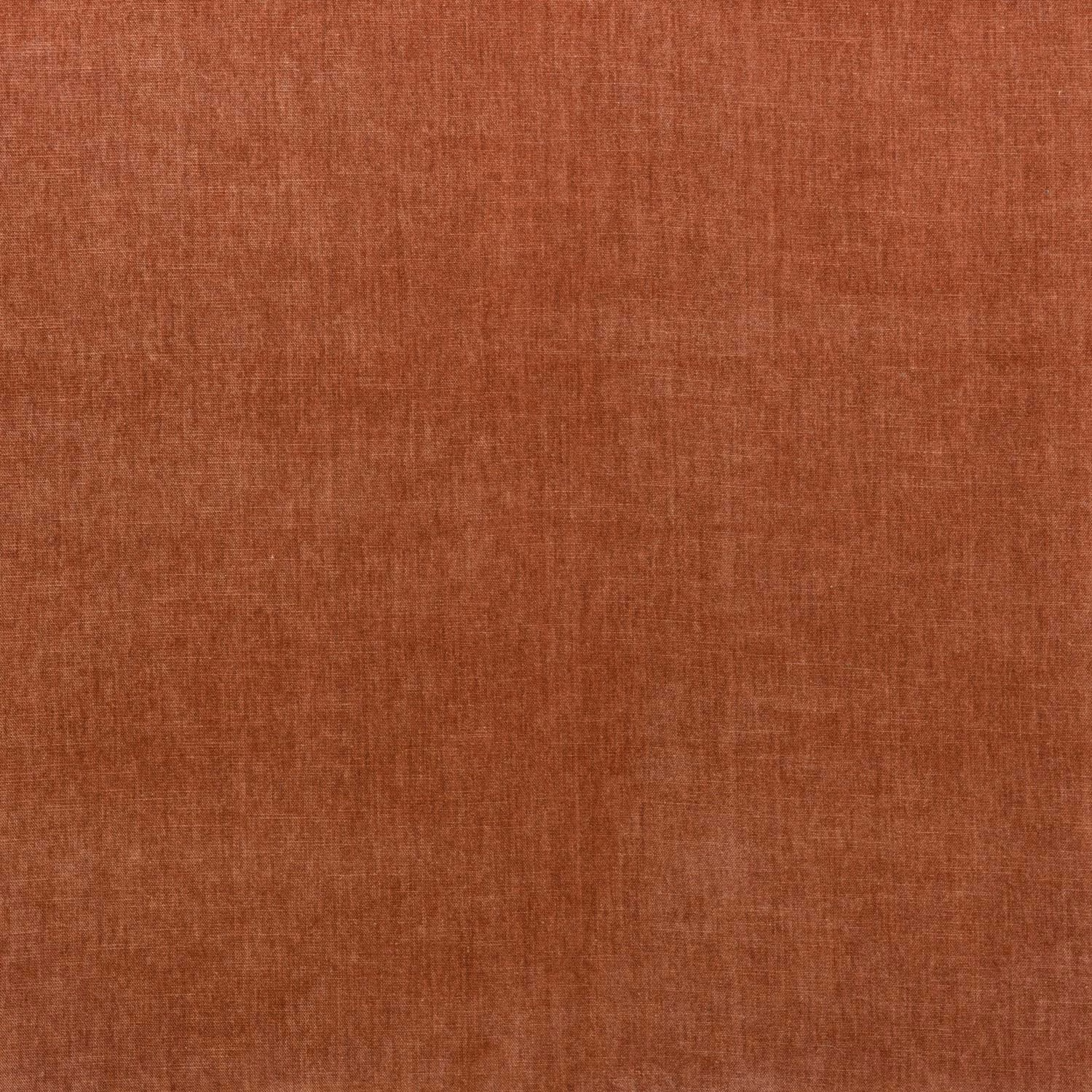 Warm brick-red chenille with softly mottled vertical woven texture