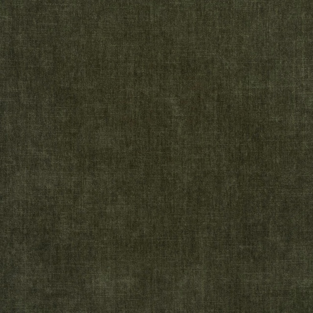 Deep forest-green chenille swatch with softly mottled woven texture and dark tonal variation