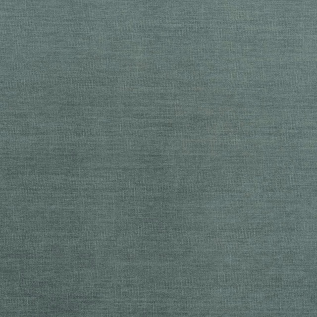 Muted sea-blue chenille with fine horizontal striations and softly varied woven texture