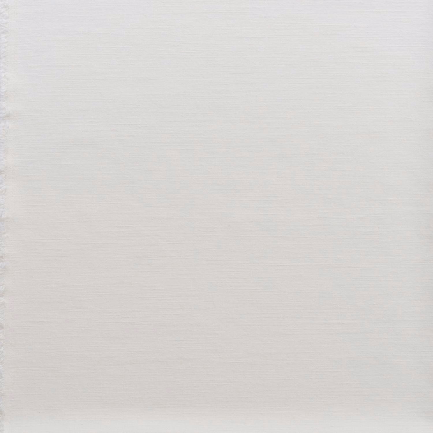 Near-white fabric swatch with fine, softly irregular horizontal woven texture