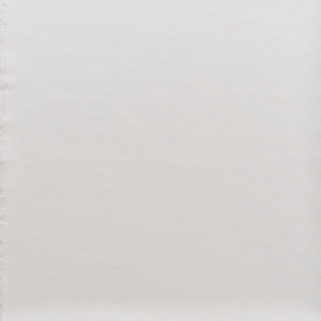 Near-white fabric swatch with fine, softly irregular horizontal woven texture