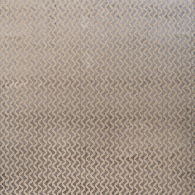 Smoke-grey epingle velvet with warm taupe repeating zigzag texture
