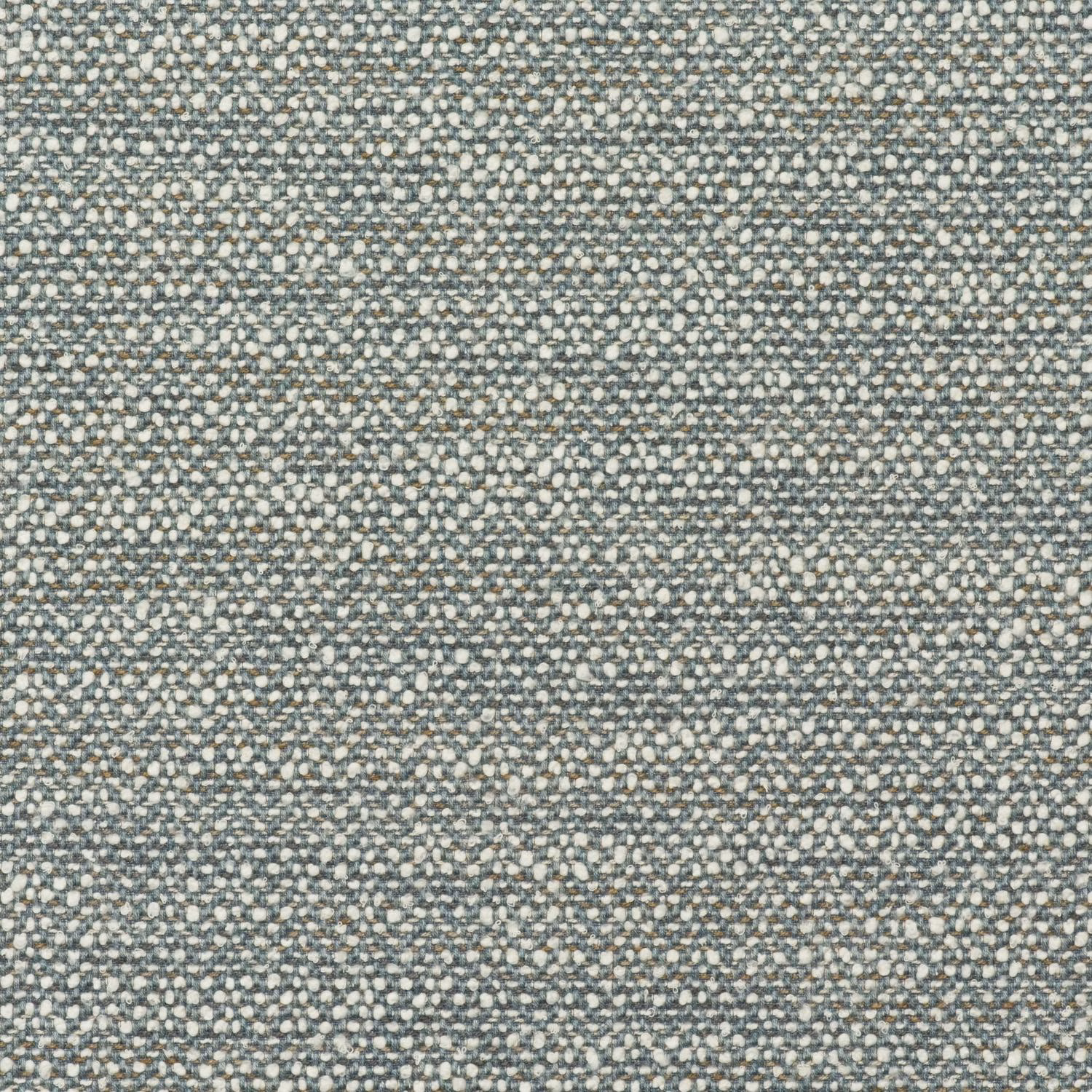 Close-up of cool blue-grey nubby weave with cream and charcoal flecks