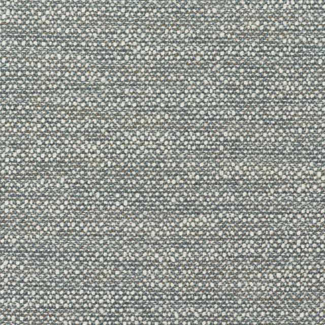 Close-up of cool blue-grey nubby weave with cream and charcoal flecks