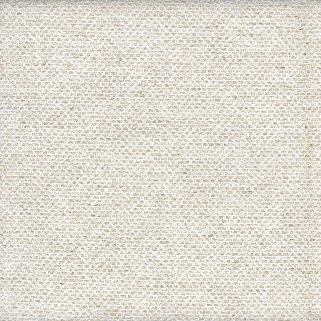 Close view of pale oat fabric with fine beige flecks and a nubby woven surface
