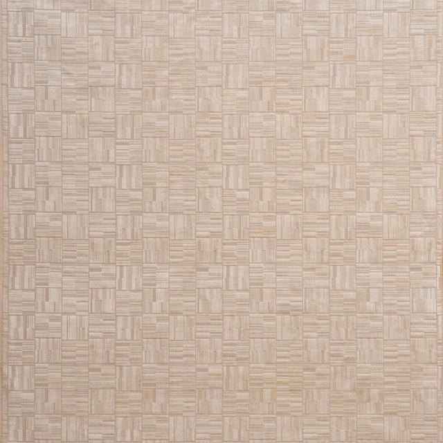 Warm ivory velvet with a small tonal grid of fine rectangular linear marks