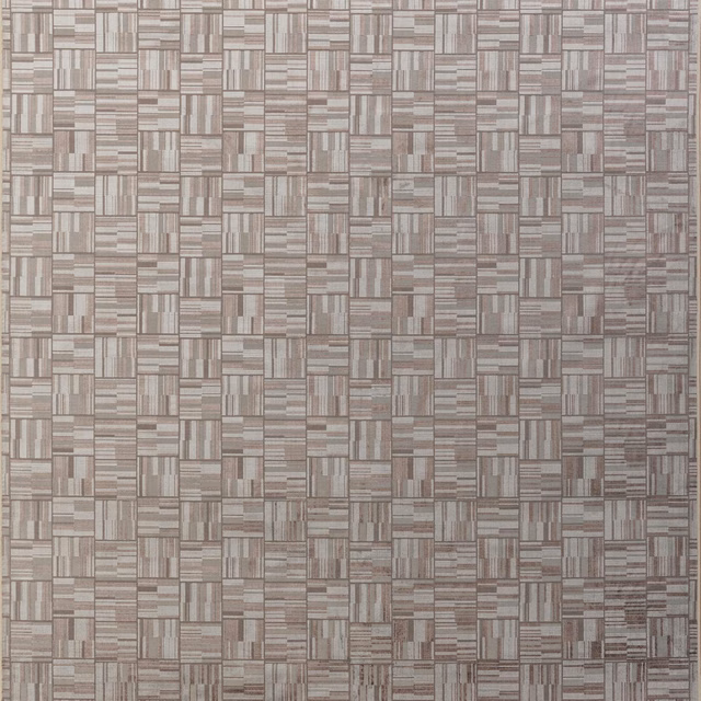 Smoke-grey and taupe velvet with a small interlocking linear block pattern.