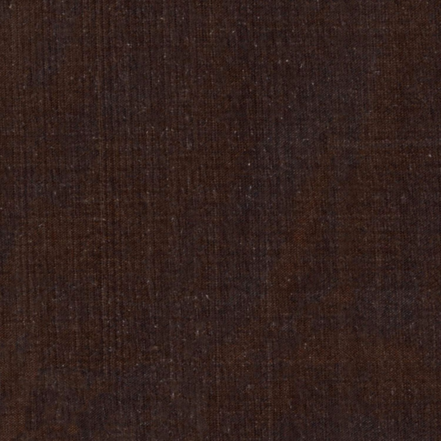 Deep chocolate brown woven fabric with fine vertical striations and subtle tonal blocks