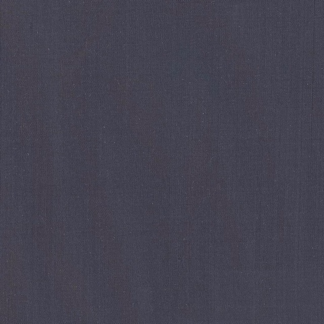 Close-up of charcoal eggplant fabric with a fine vertical plain weave