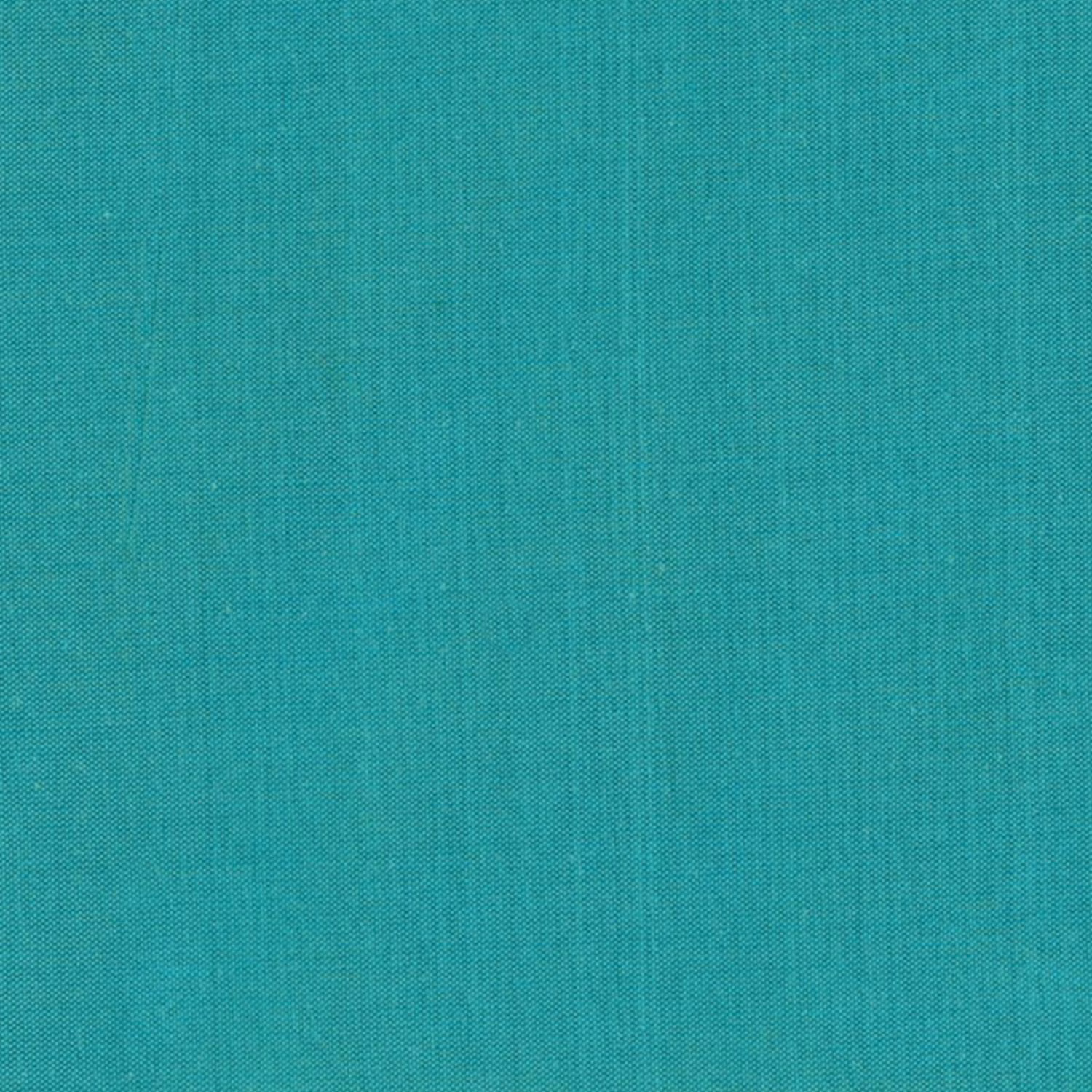 Saturated turquoise teal fabric with a fine, subtly irregular plain weave