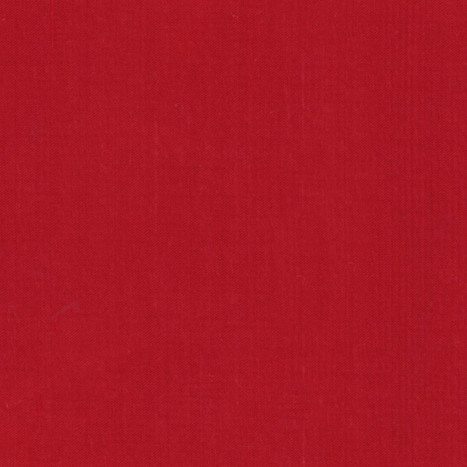 Close view of saturated scarlet-red fabric with fine weave and subtle vertical grain