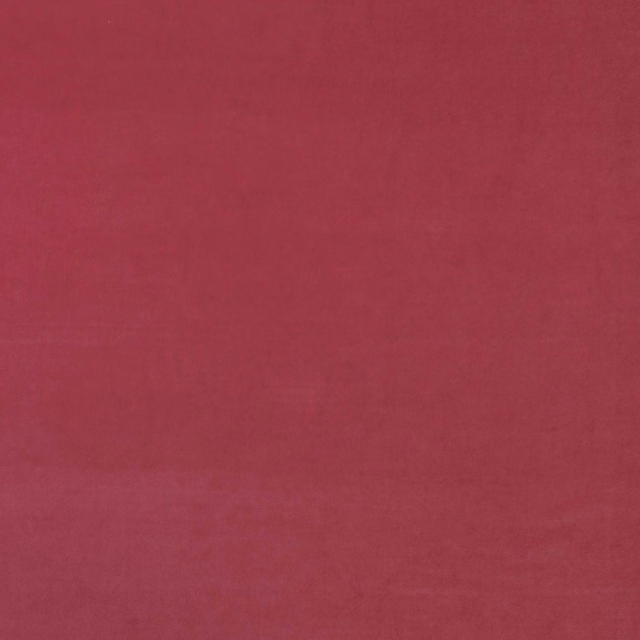Deep geranium-red velvet showing a smooth pile with subtle directional tonal sheen