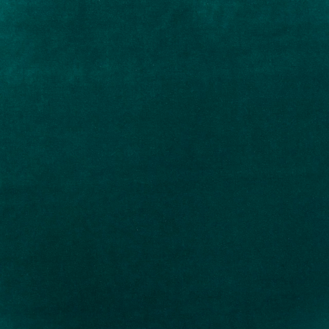 Close-up of deep kingfisher teal velvet with subtle directional nap variation