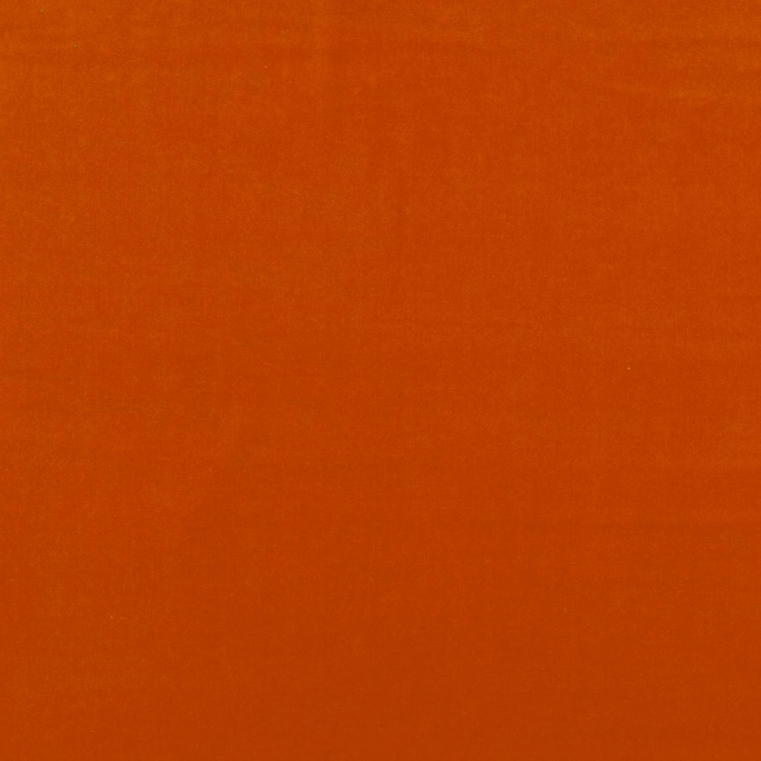 Rich burnt-orange plain velvet swatch with subtle directional pile and soft tonal variation