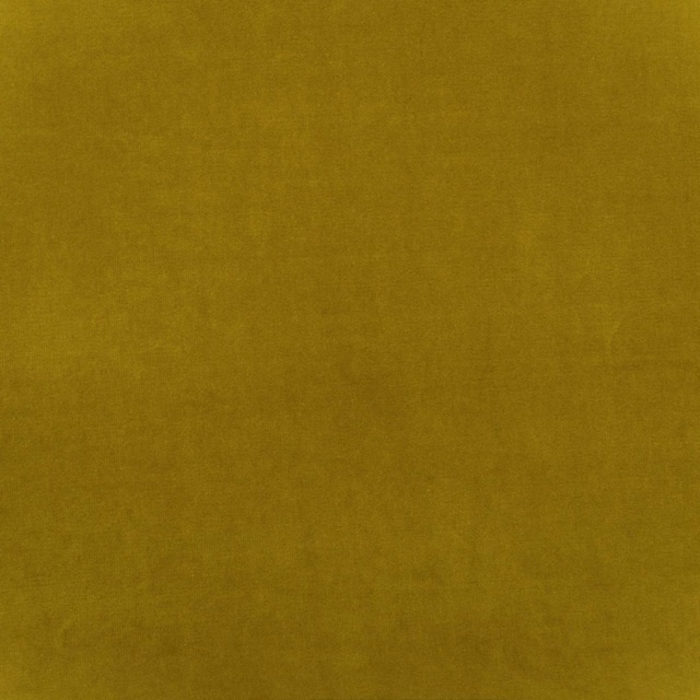 Close-up of plain pear-olive cotton velvet showing a softly directional, light-catching nap