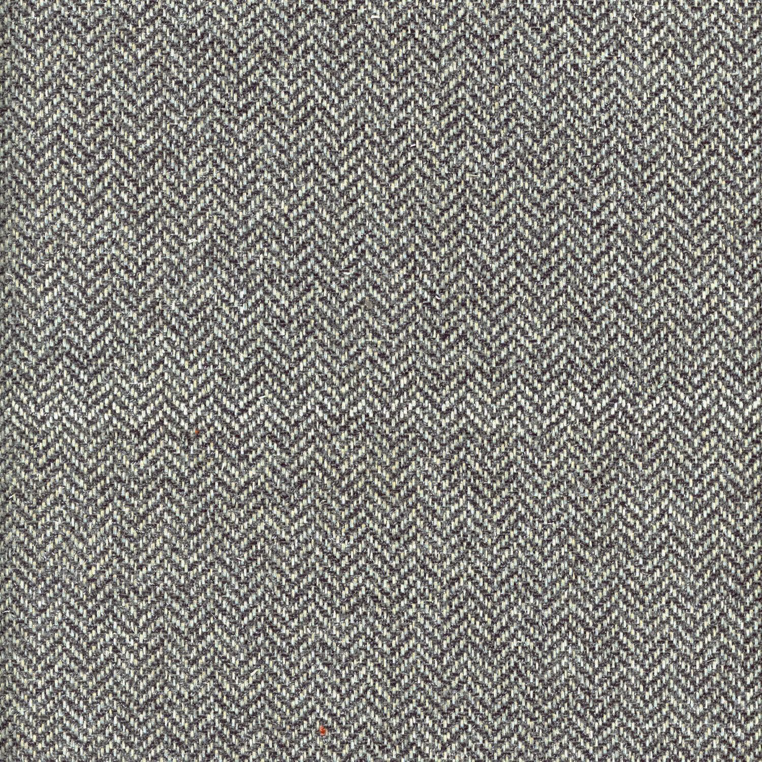 Close-up of charcoal and ivory fine herringbone woven upholstery textile