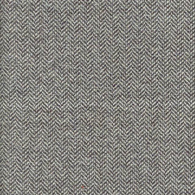 Close-up of charcoal and ivory fine herringbone woven upholstery textile