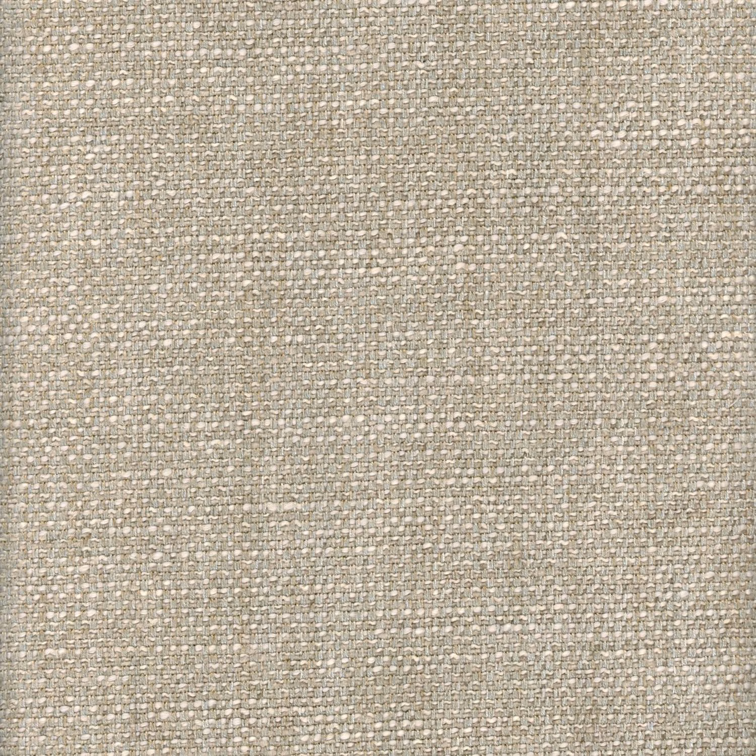 Warm greige woven swatch with nubby slub texture and fine cream flecks
