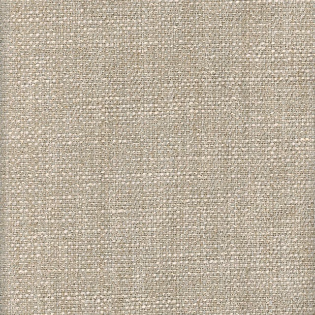 Warm greige woven swatch with nubby slub texture and fine cream flecks