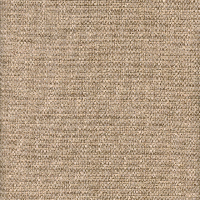 Warm wheat beige woven fabric with fine taupe and brown flecked texture