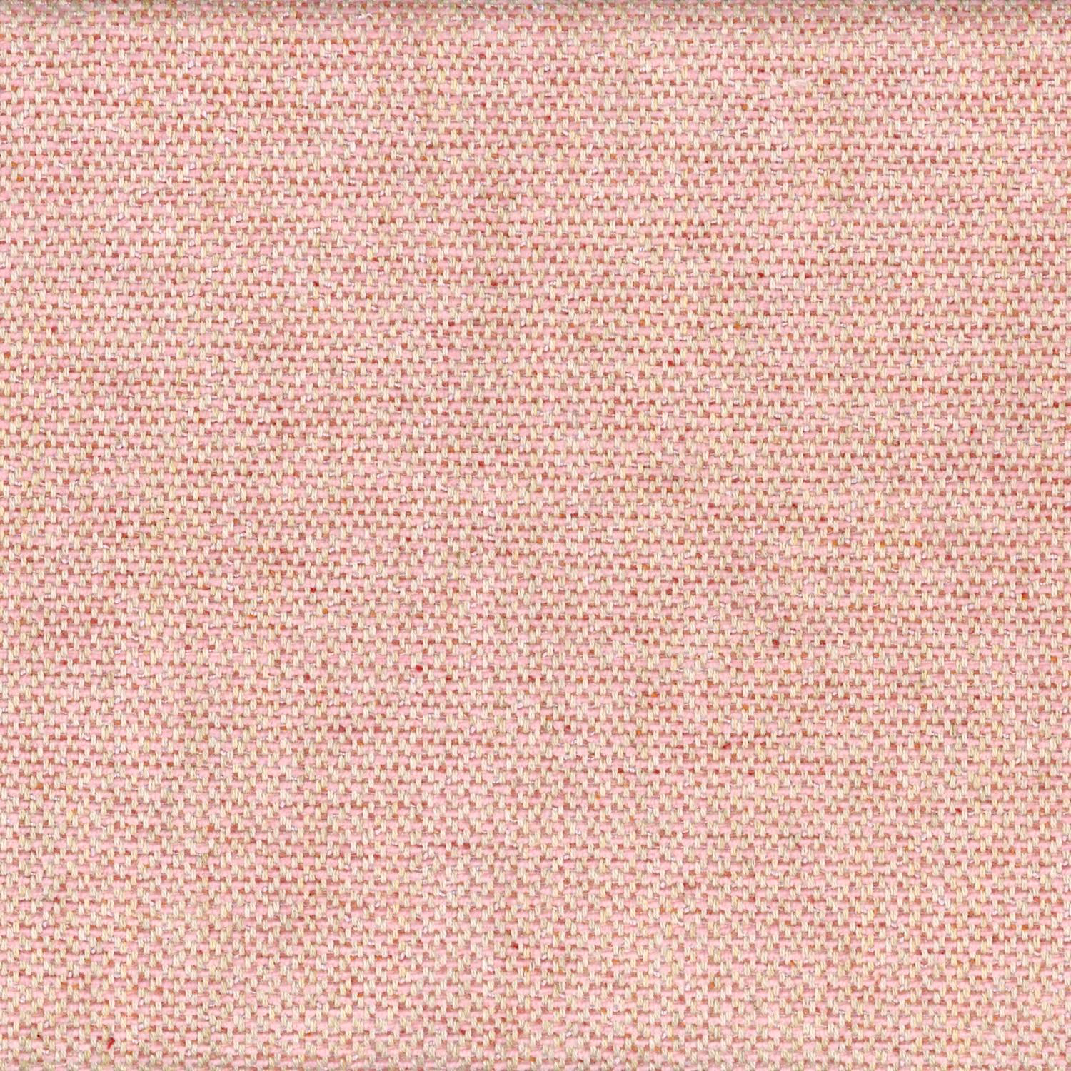 Close view of warm rose pink weave with cream flecks and fine texture