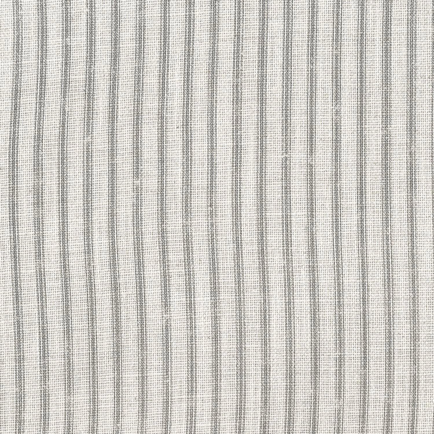 Pale cloud-grey woven swatch with narrow, irregular charcoal vertical stripes