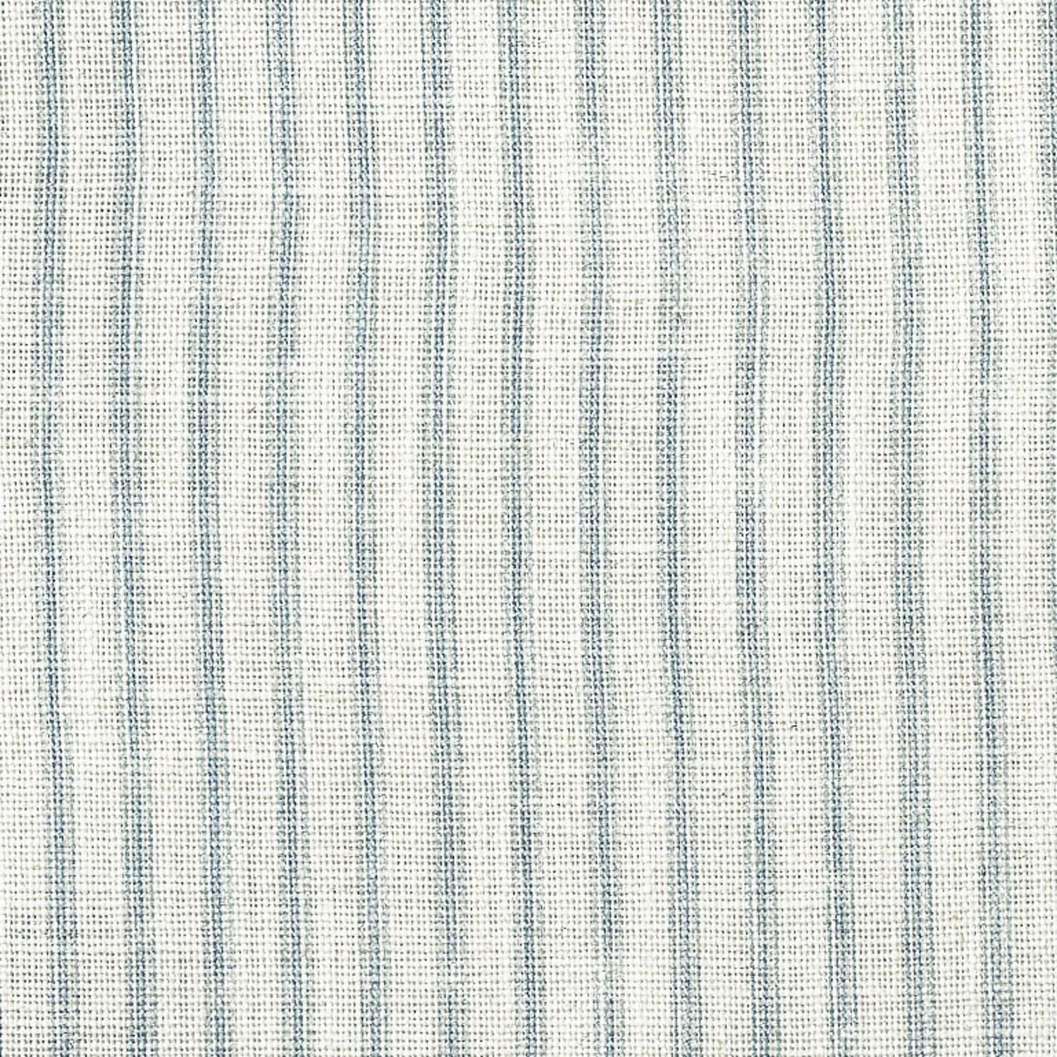 Pale sky-blue woven fabric with fine broken vertical blue-grey stripes