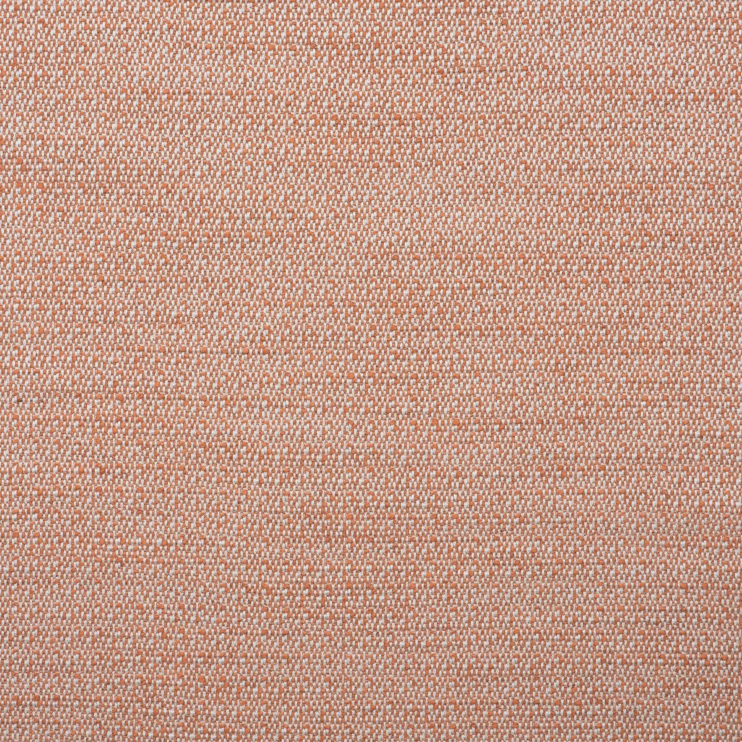 Close-up of muted coral terracotta linen-look weave with fine cream flecks