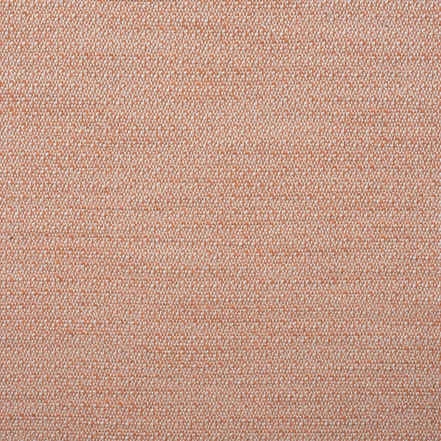 Close-up of muted coral terracotta linen-look weave with fine cream flecks