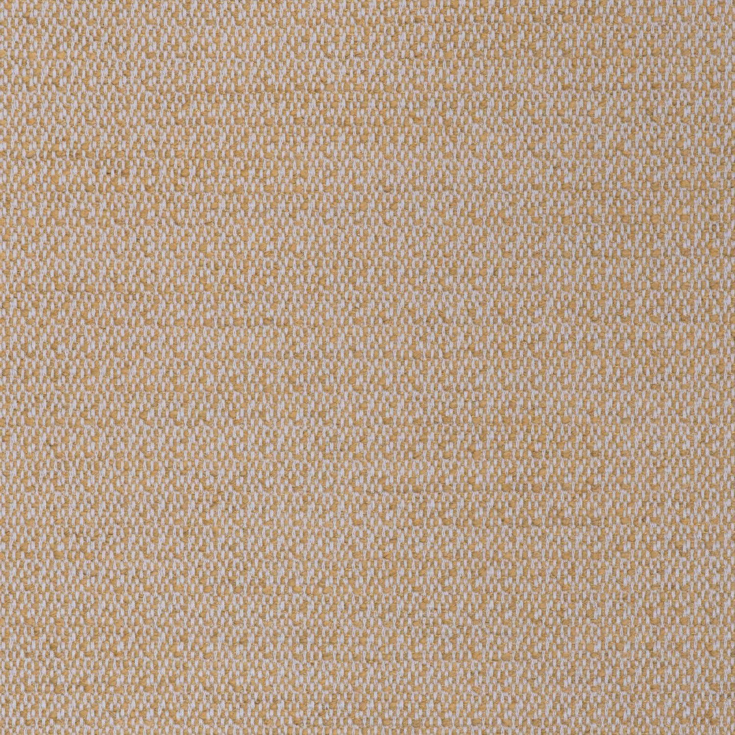 Close-up of muted lemon and straw threads in a fine, flecked woven texture