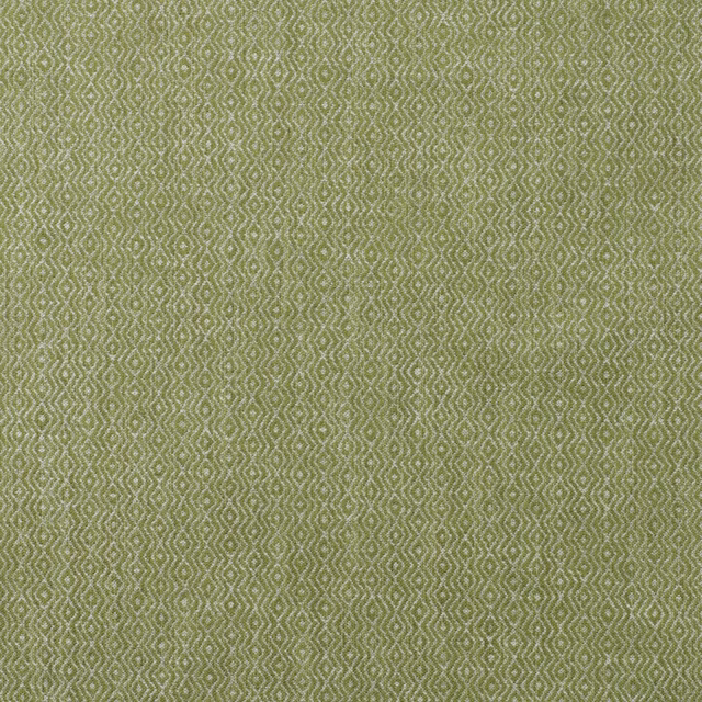 Muted olive-green ikat with tiny cream diamonds and a softly textured surface