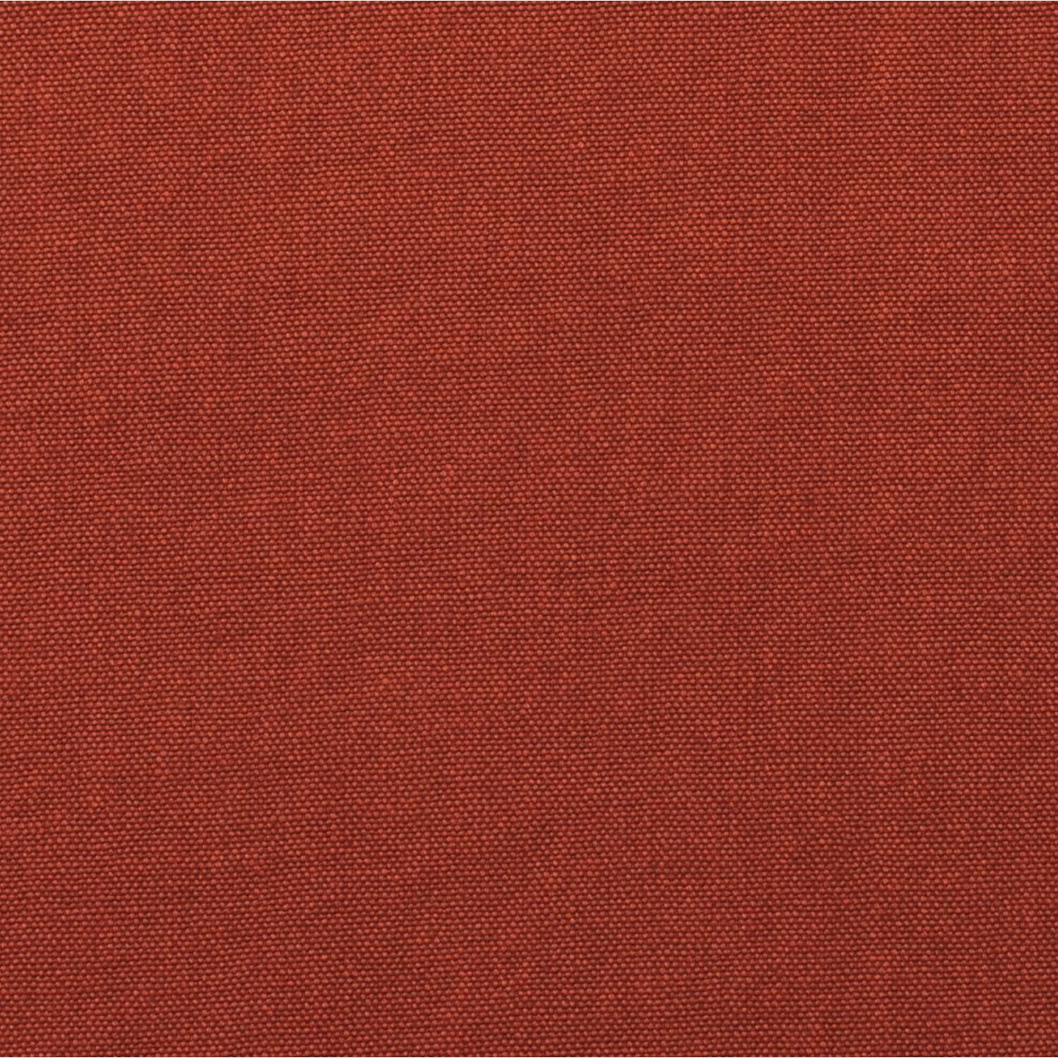 Close-up of warm russet-red fabric with a fine, tightly woven plain texture