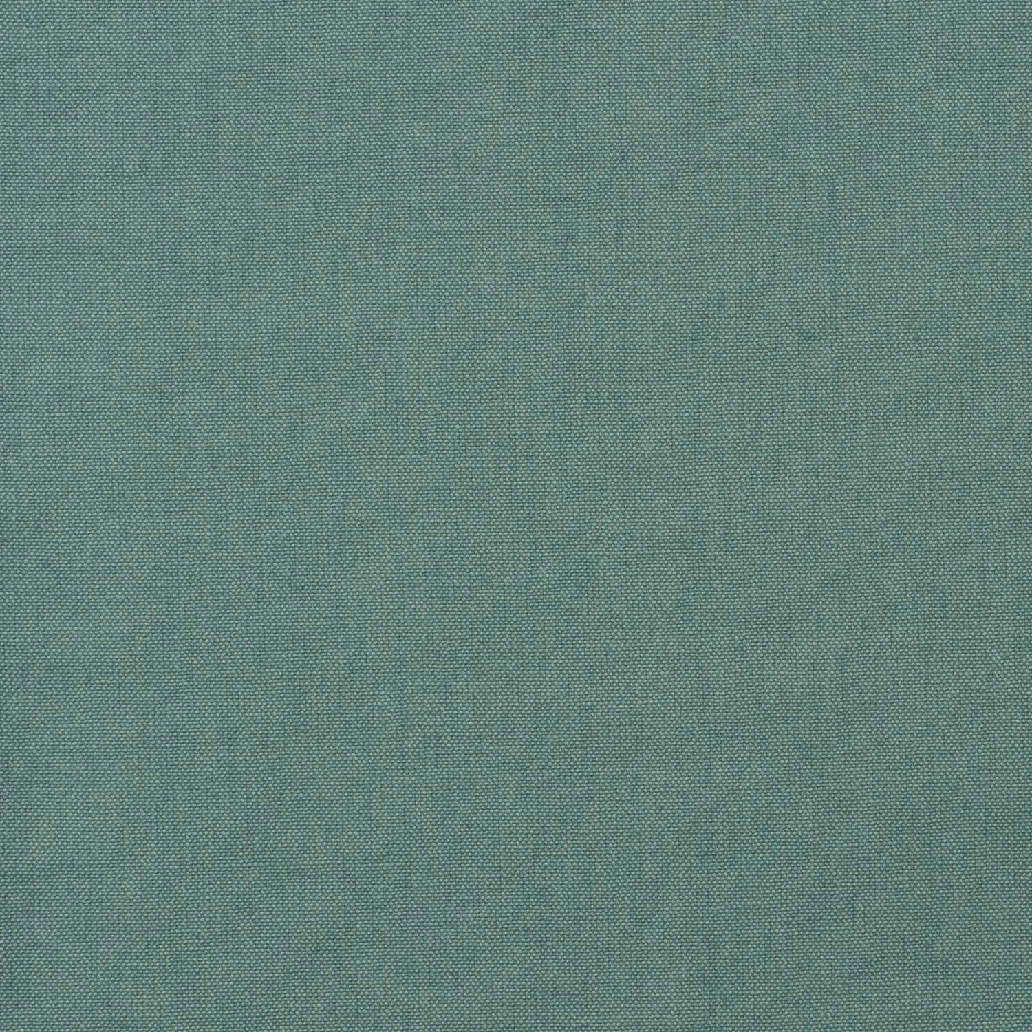 Close-up of muted lagoon blue-green fabric with a fine plain-weave texture