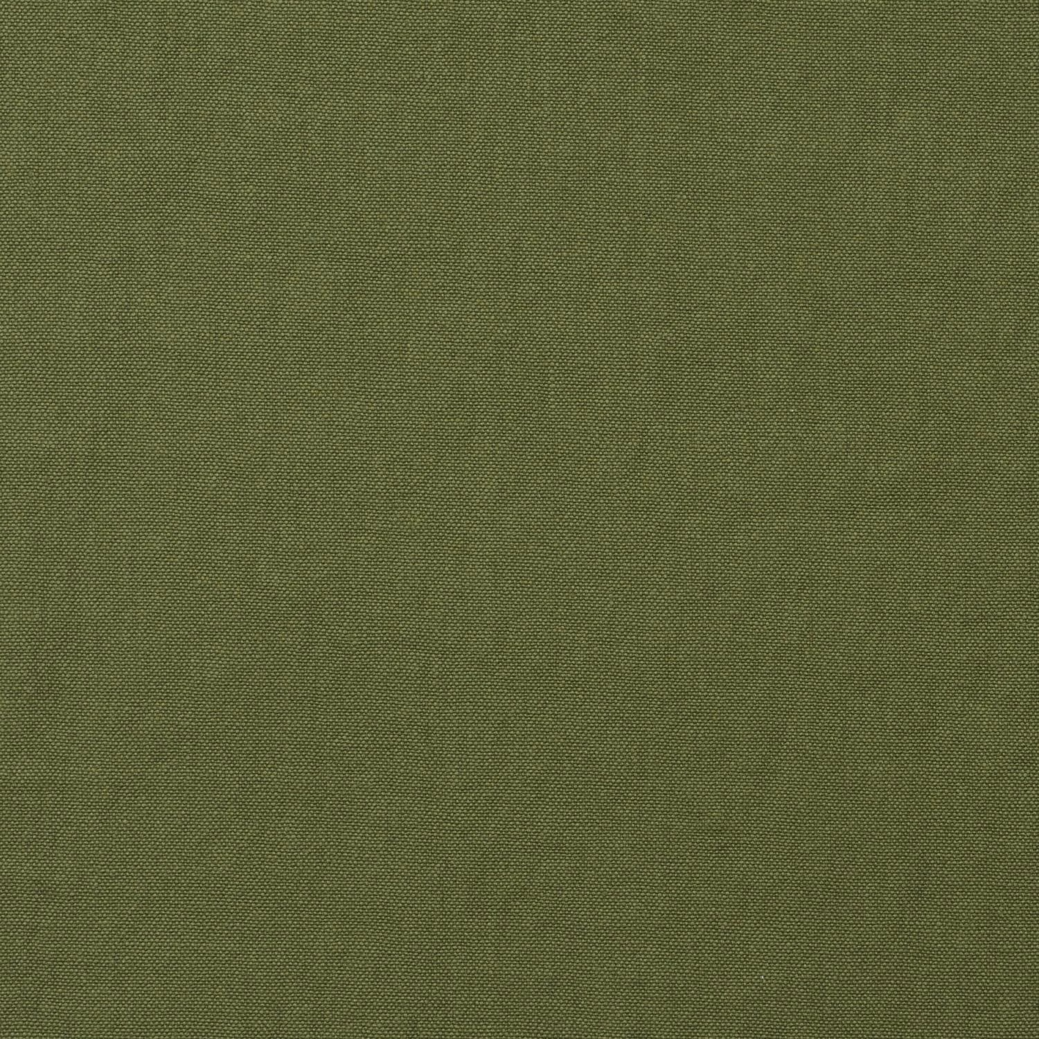 Muted olive leaf-green fabric with a close, finely textured plain weave