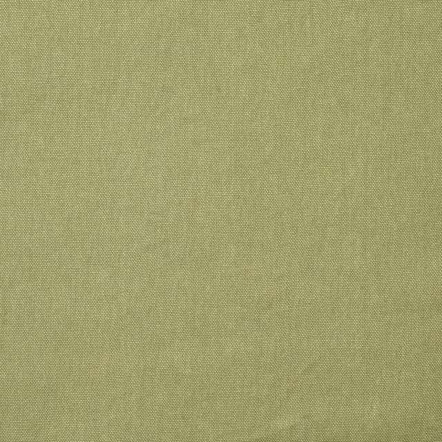 Close view of muted sage-green fabric with a fine, subtly mottled plain weave