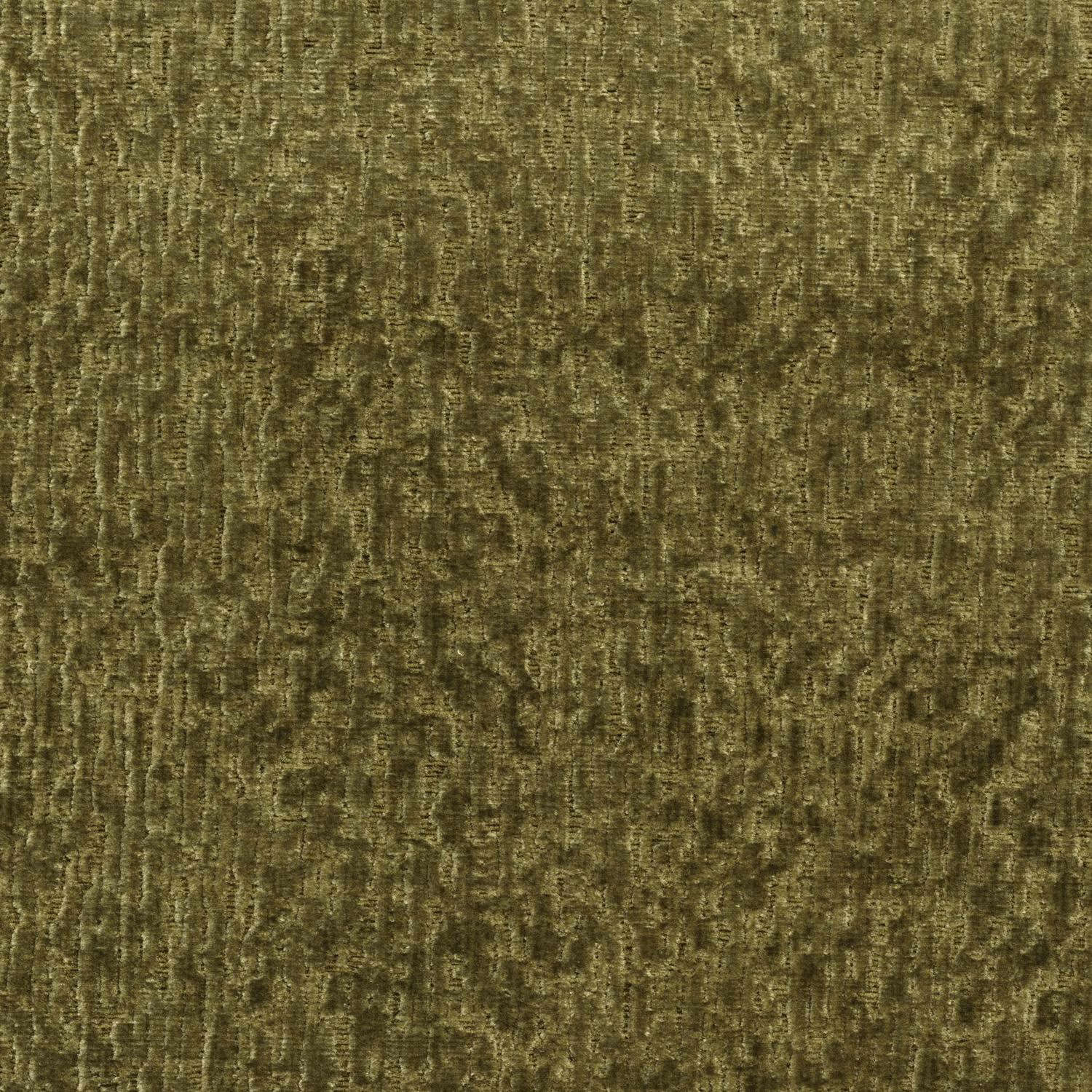 Close-up of mottled olive green velvet with vertical textured nap
