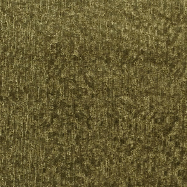 Close-up of mottled olive green velvet with vertical textured nap